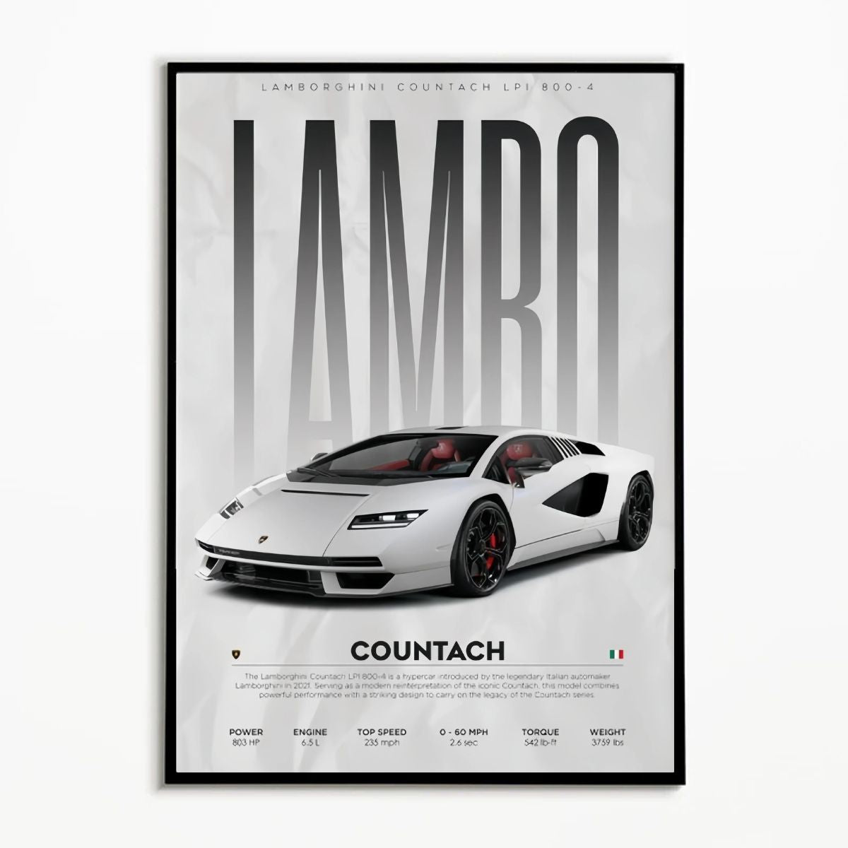 Lamborghini Countach Premium Poster