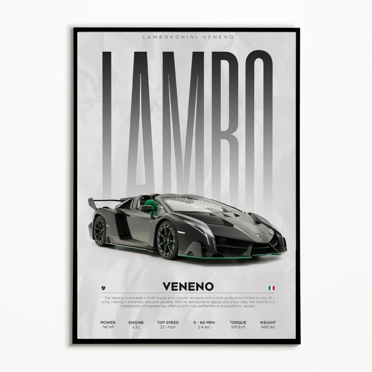 Lamborghini Veneno Premium Poster