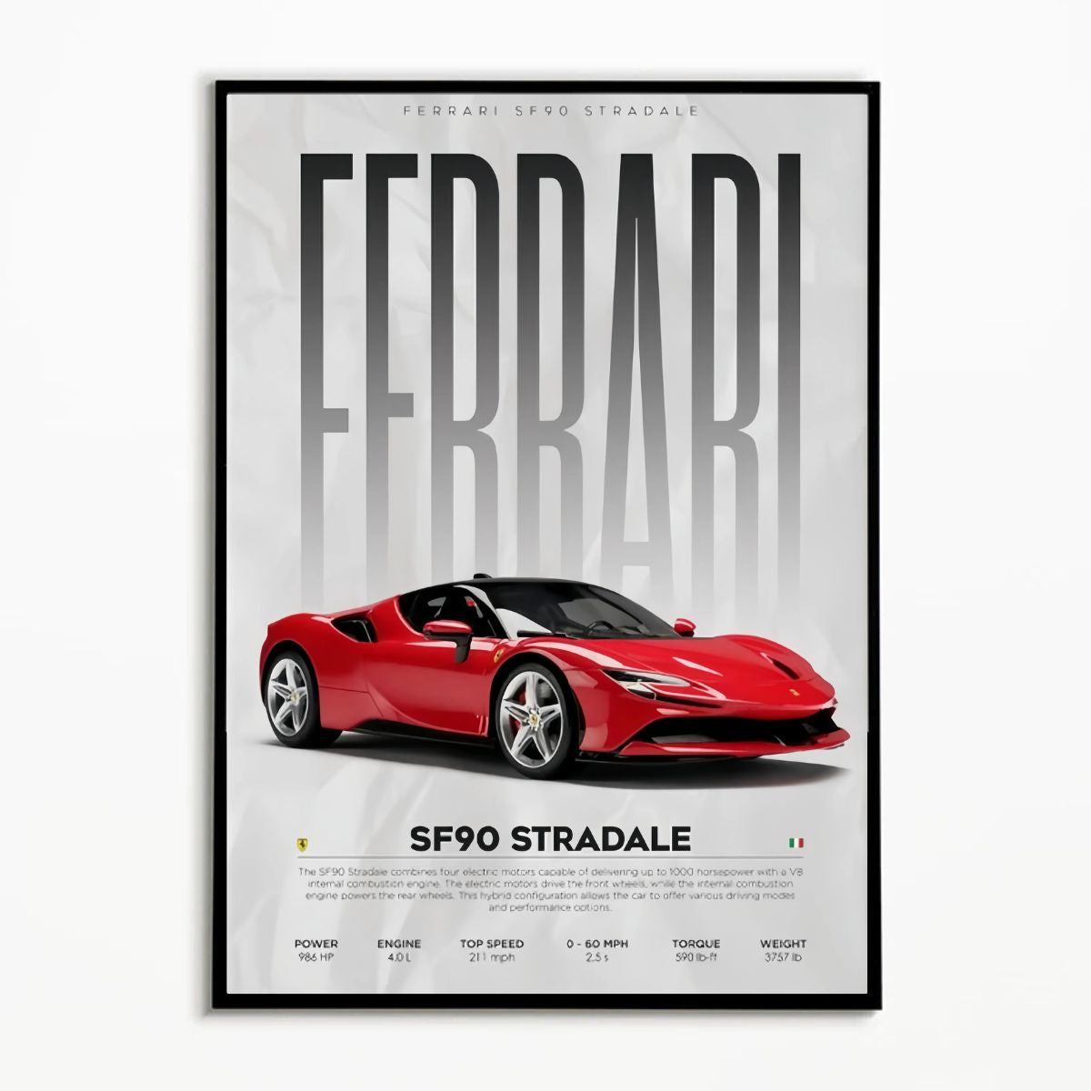 Ferrari SF90 Stradale Premium Poster