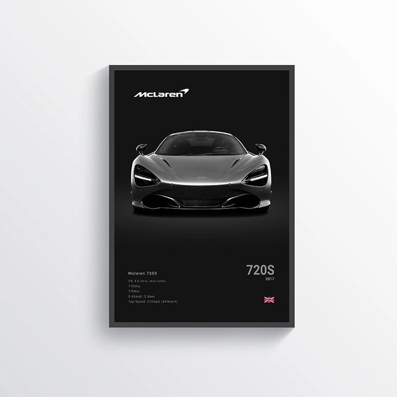 McLaren 720S 2017 Classic Poster