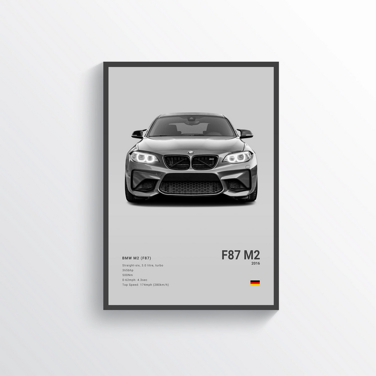 BMW M2 F87 2016 Classic Poster