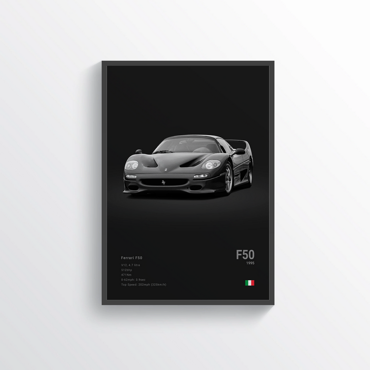 Ferrari F50 1995 Classic Poster