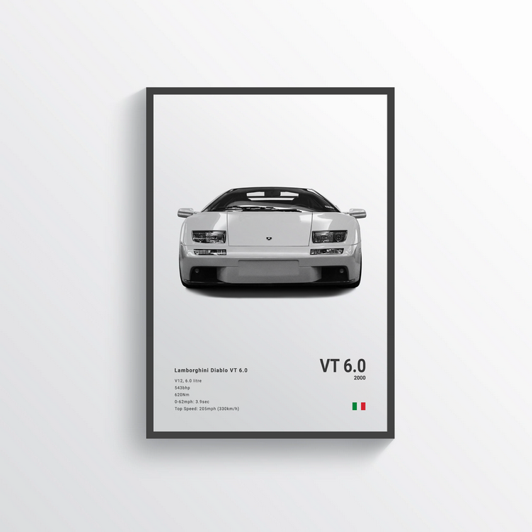 Lamborghini Diablo VT 6.0 2000 Classic Poster