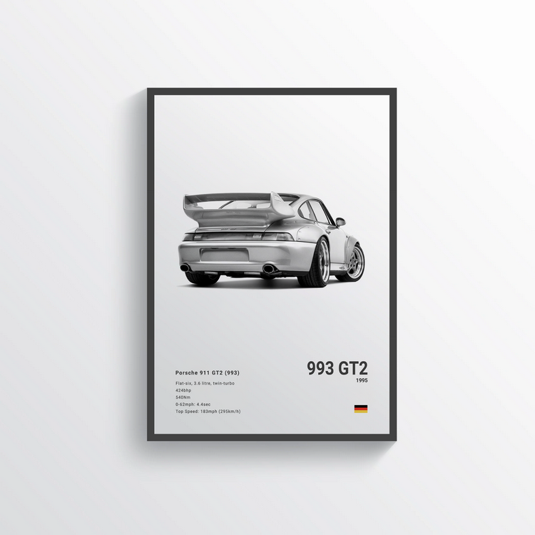 Porsche 993 GT2 Classic Poster