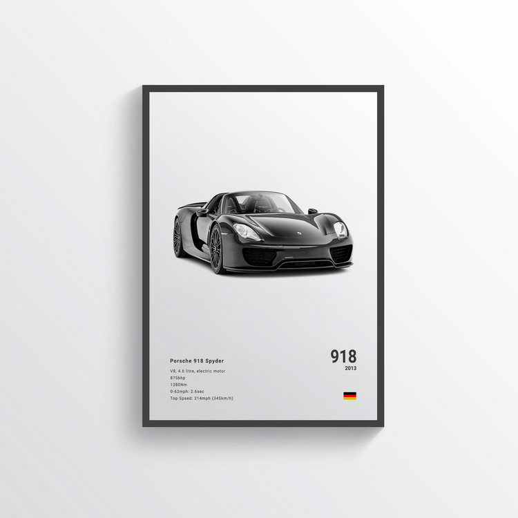 Porsche 918 Spyder 2013 Classic Poster