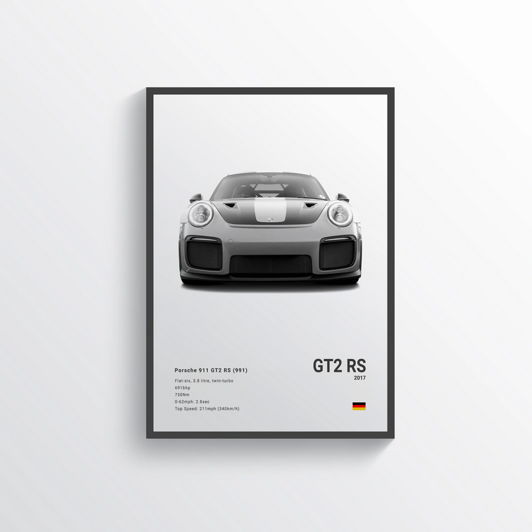 Porsche 911 GT2 RS 2017 Classic Poster
