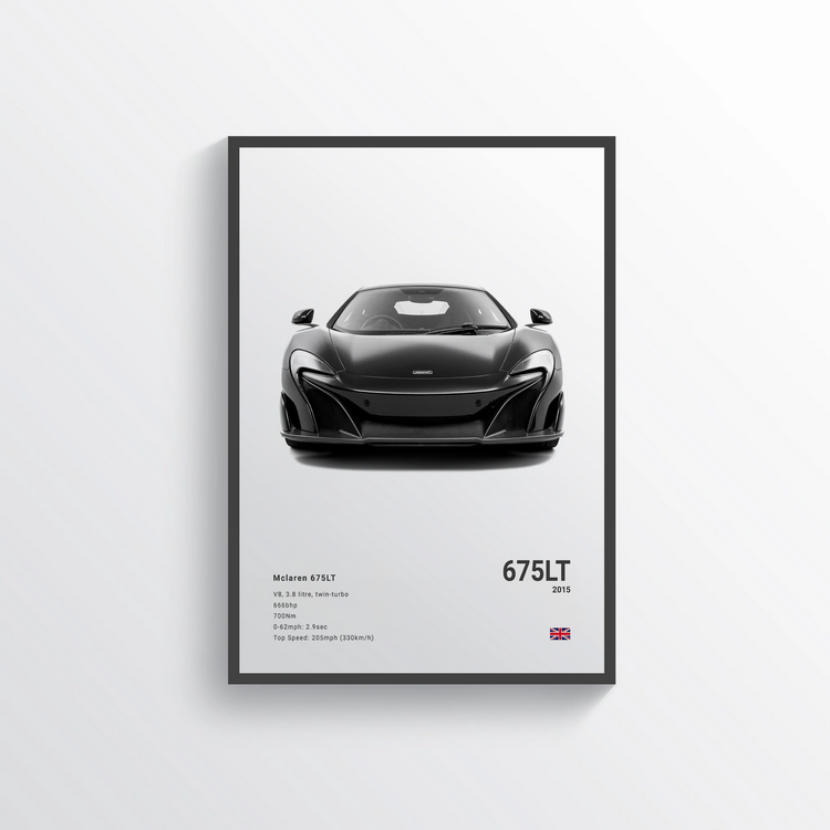 McLaren 675LT 2015 Classic Poster