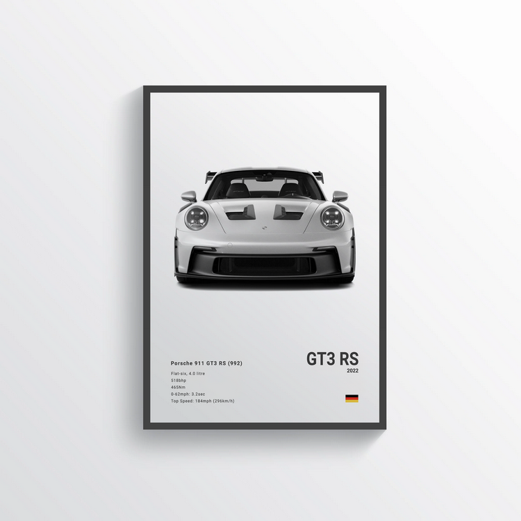 Porsche 911 GT3 RS 2022 n°2 Classic Poster