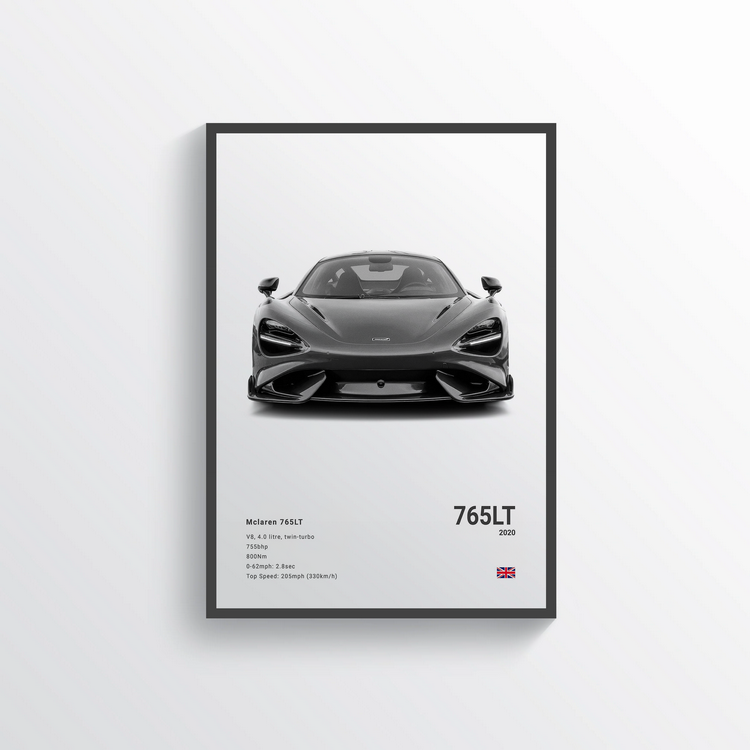 McLaren 765LT 2020 Classic Poster