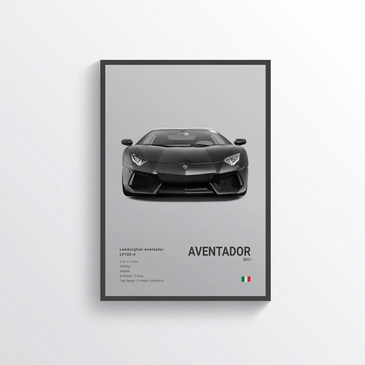 Lamborghini Aventador LP700-4 2011 Classic Poster
