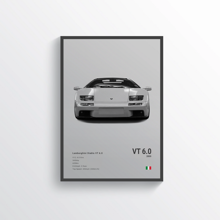 Lamborghini Diablo VT 6.0 2000 Classic Poster