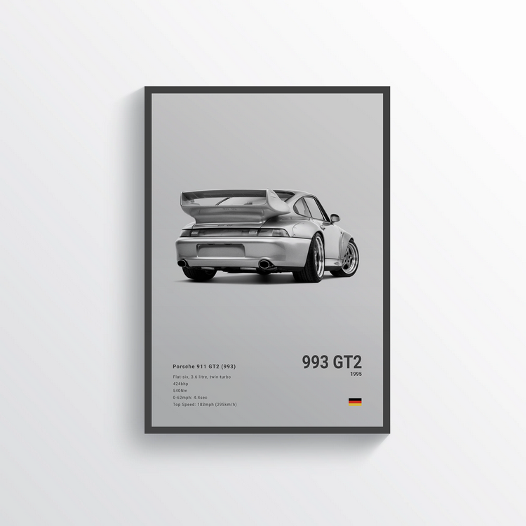 Porsche 993 GT2 Classic Poster