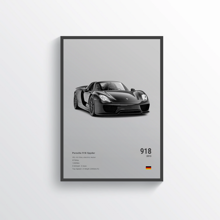Porsche 918 Spyder 2013 Classic Poster