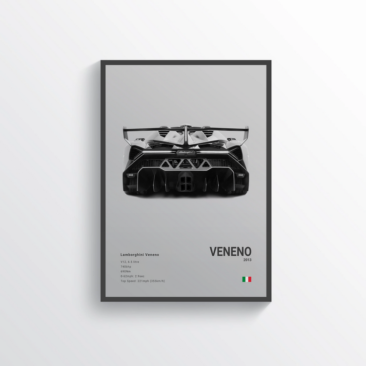 Lamborghini Veneno 2013 Classic Poster