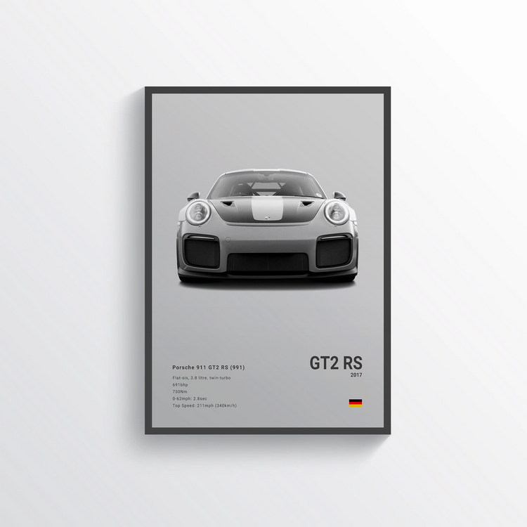 Porsche 911 GT2 RS 2017 Classic Poster