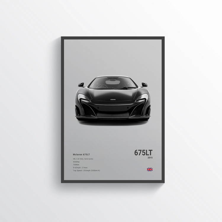 McLaren 675LT 2015 Classic Poster