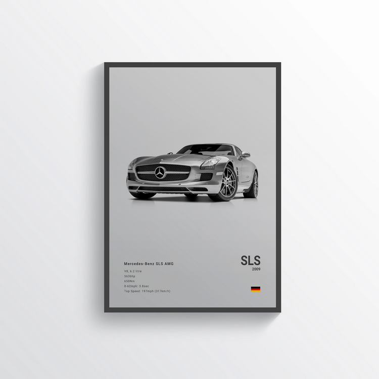 Mercedes SLS AMG 2009 Classic Poster