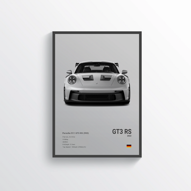 Porsche 911 GT3 RS 2022 n°2 Classic Poster