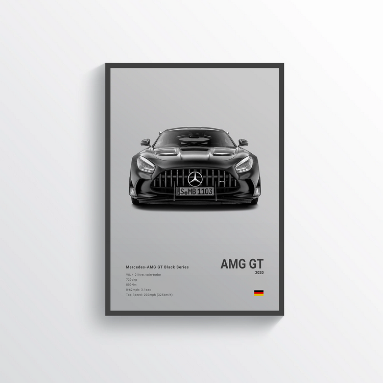 Mercedes AMG GT Black Series 2020 Classic Poster