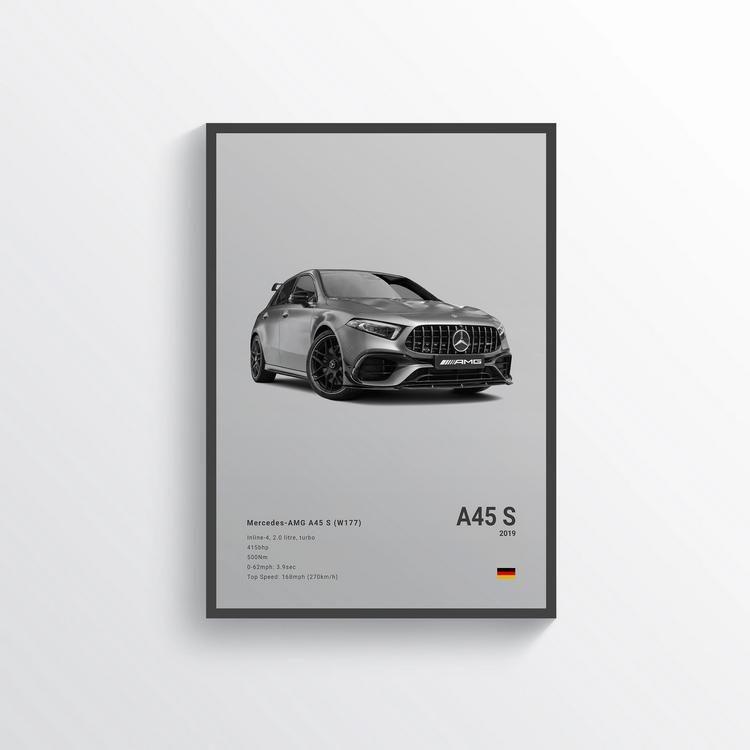 Mercedes A45s 2019 Classic Poster