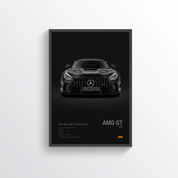 Mercedes AMG GT Black Series 2020 Classic Poster