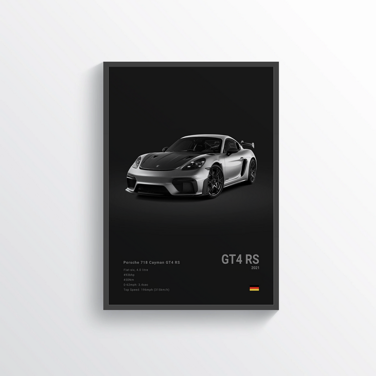Porsche 718 Cayman GT4 RS 2021 Classic Poster