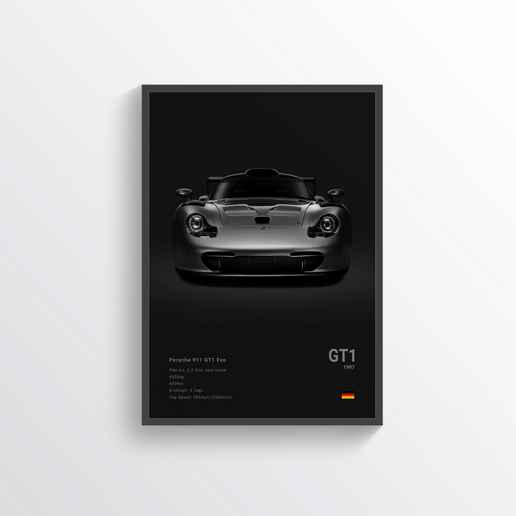 Porsche 911 GT1 EVO 1997 Classic Poster