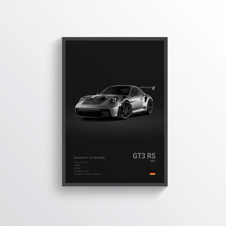 Porsche 911 GT3 RS 2022 n°3 Classic Poster