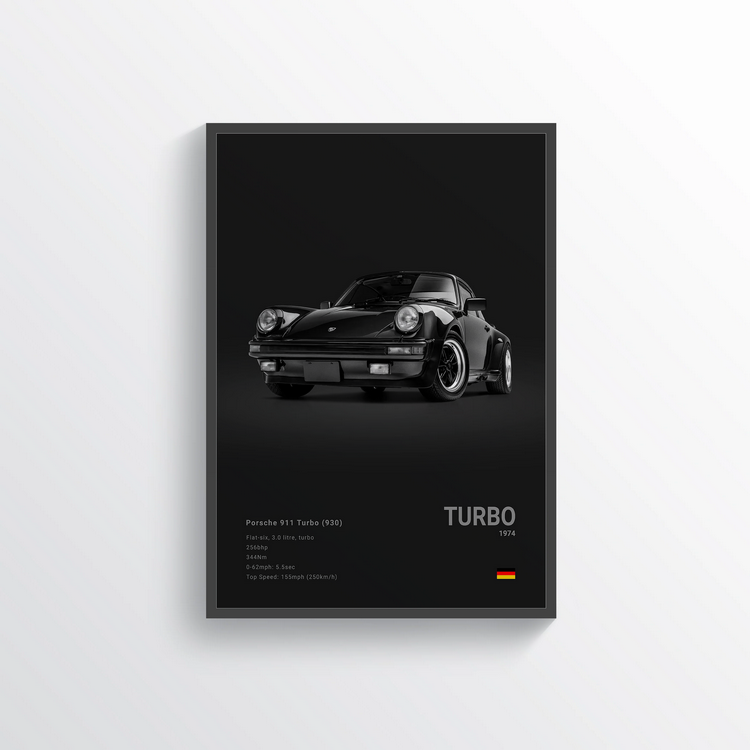 Porsche 911 Turbo 1974 Classic Poster