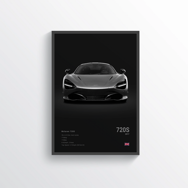 McLaren 720S 2017 Classic Poster