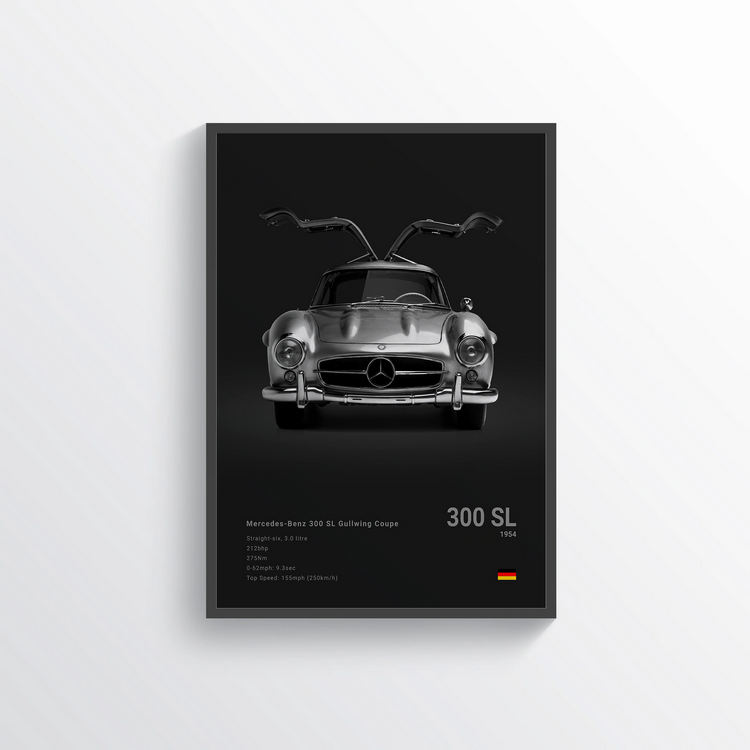 Mercedes 300 SL Gullwing Coupe 1954 Classic Poster