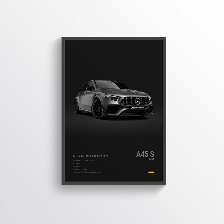 Mercedes A45s 2019 Classic Poster