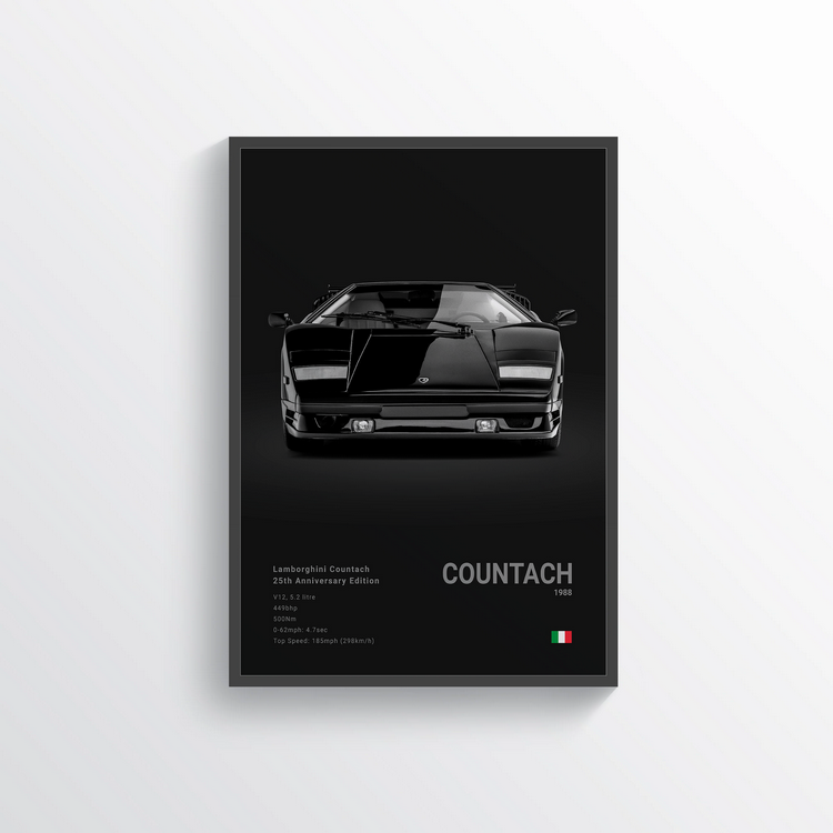 Lamborghini Countach 25th Anniversary Edition 1988 Classic Poster