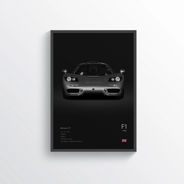 McLaren F1 1992 Classic Poster