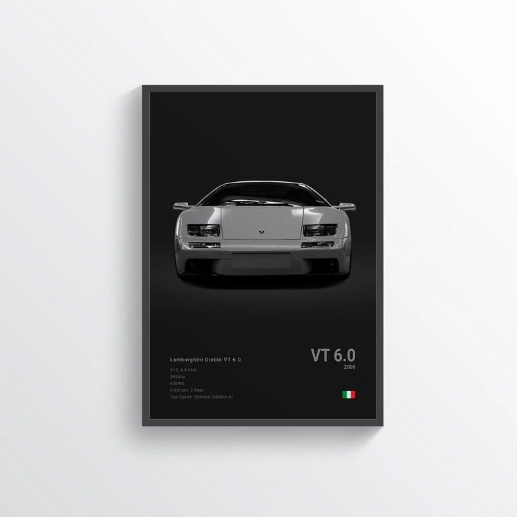 Lamborghini Diablo VT 6.0 2000 Classic Poster