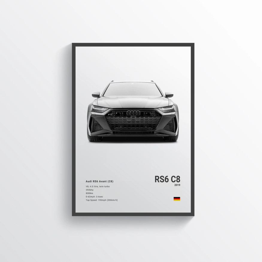 Audi RS6 Avant C8 2019 Classic Poster