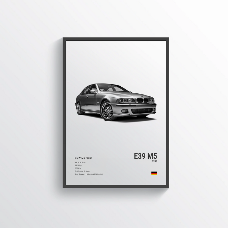 BMW M5 E39 1998 Classic Poster