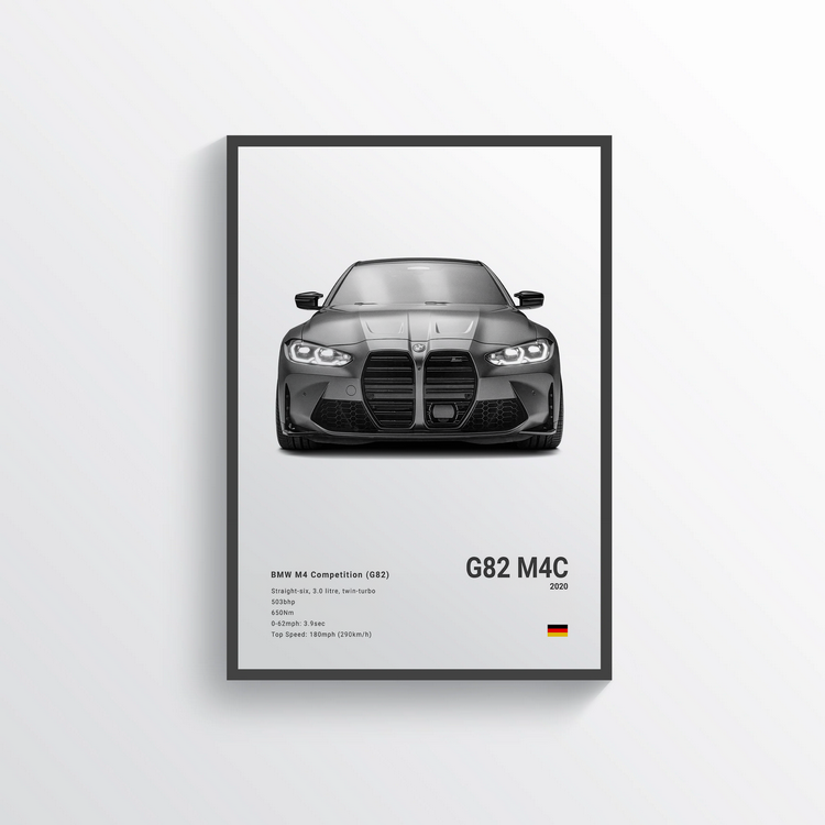 BMW M4 G82 Compétition 2020 Classic Poster