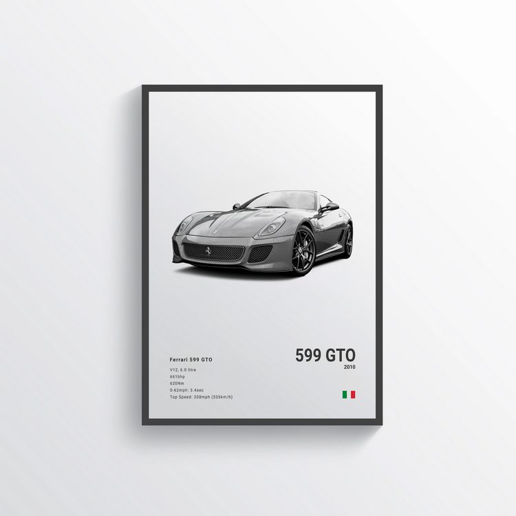 Ferrari 599 GTO 2010 Classic Poster