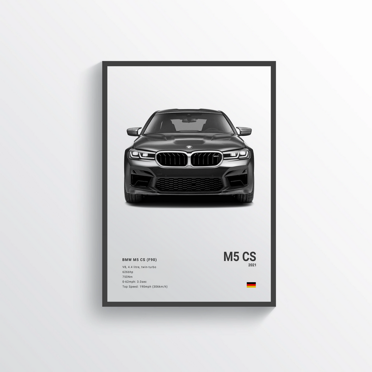 BMW M5 F90 CS 2021 Classic Poster