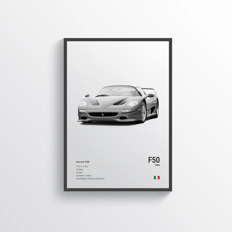 Ferrari F50 1995 Classic Poster
