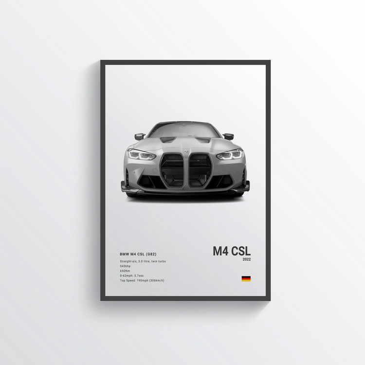BMW M4 G82 CSL 2022 Classic Poster