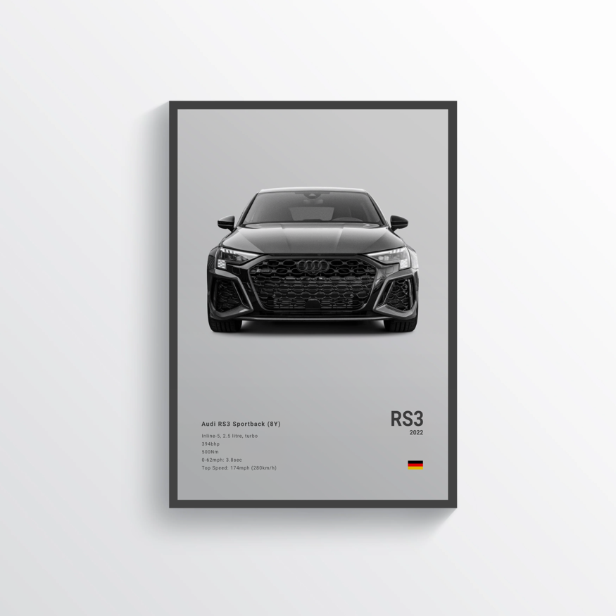 Audi RS3 Sportback 2022 Classic Poster