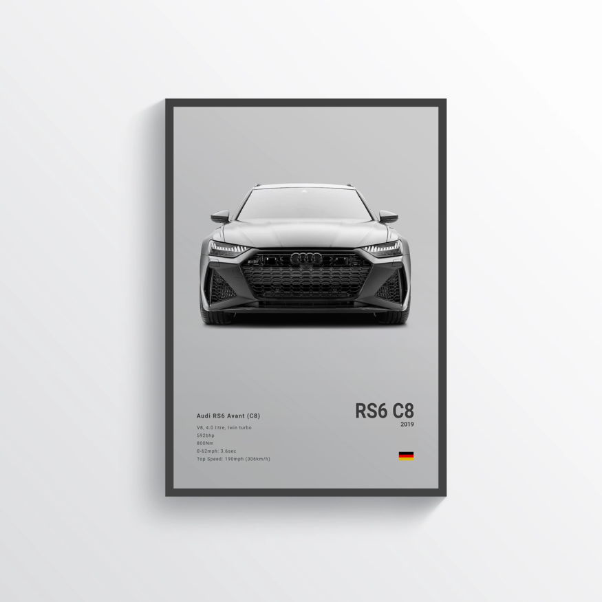 Audi RS6 Avant C8 2019 Classic Poster