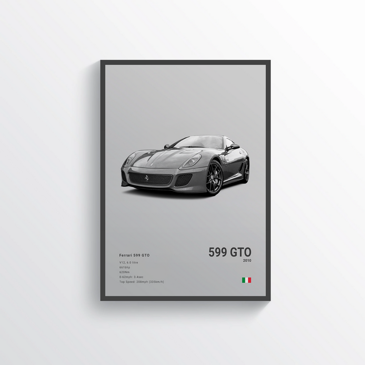 Ferrari 599 GTO 2010 Classic Poster