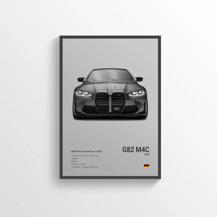 BMW M4 G82 Compétition 2020 Classic Poster