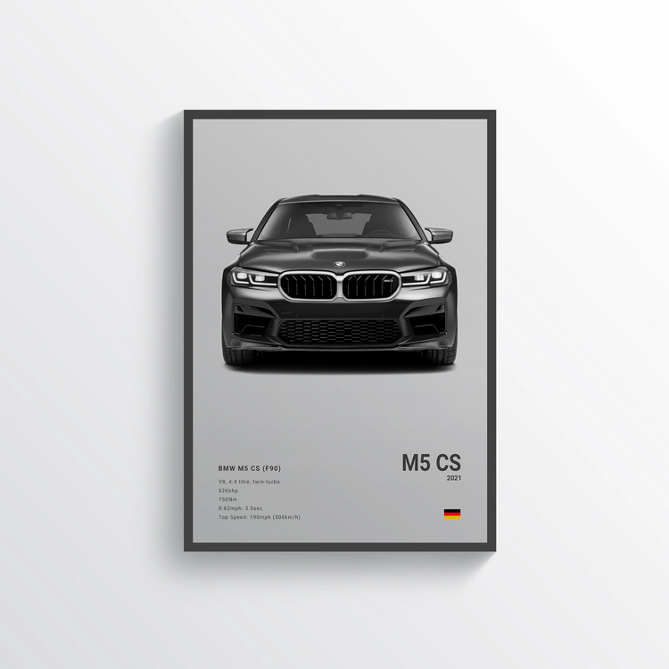 BMW M5 F90 CS 2021 Classic Poster