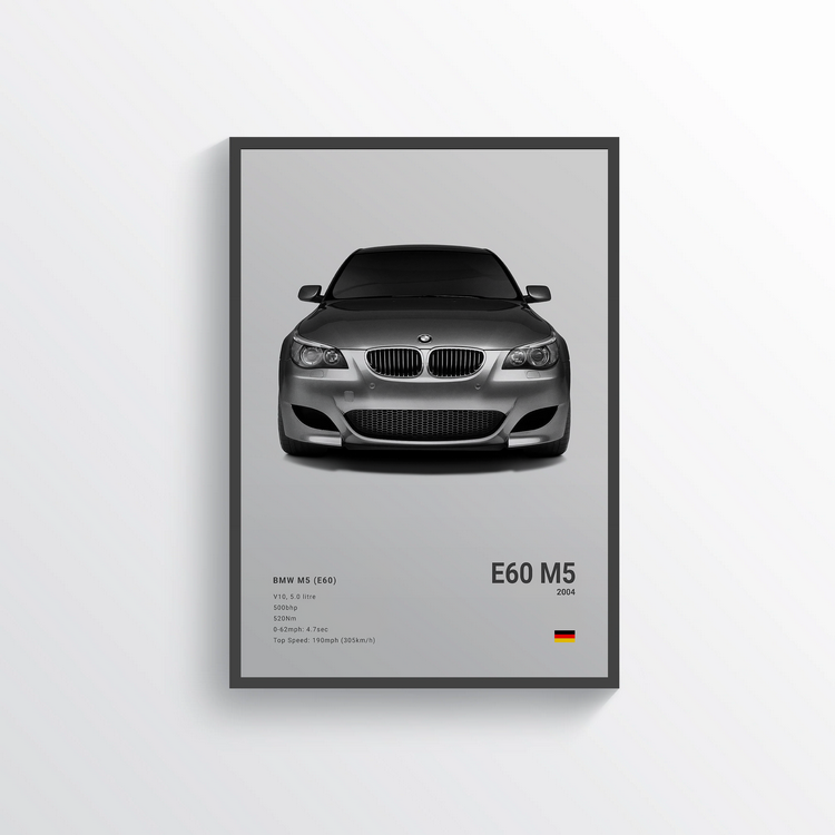 BMW M5 E60 2004 Classic Poster