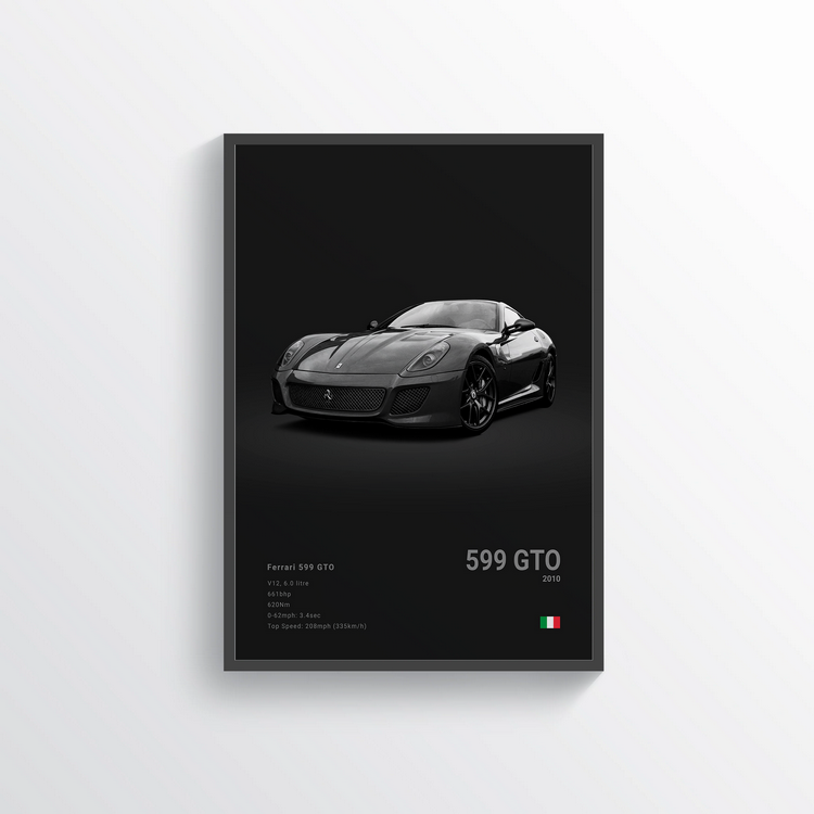 Ferrari 599 GTO 2010 Classic Poster