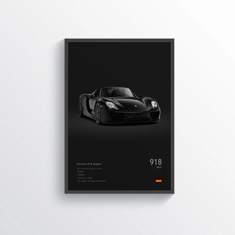 Porsche 918 Spyder 2013 Classic Poster